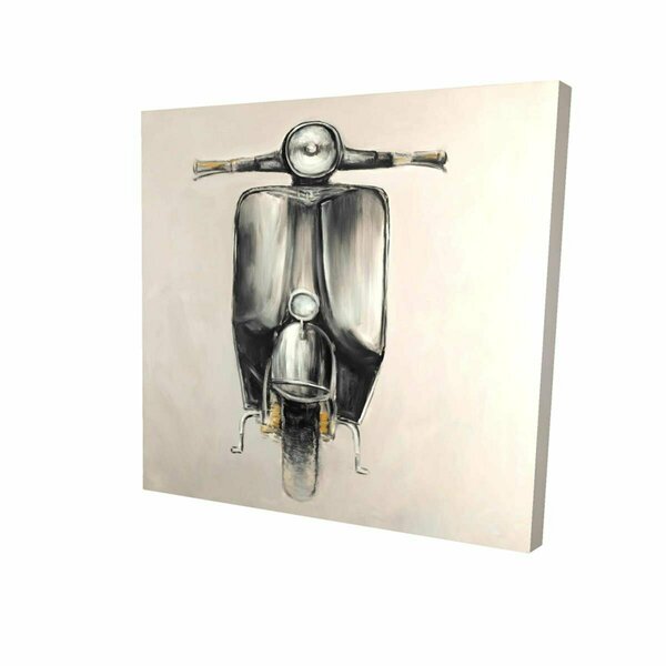 Fondo 32 x 32 in. Small Black Moped-Print on Canvas FO2779426